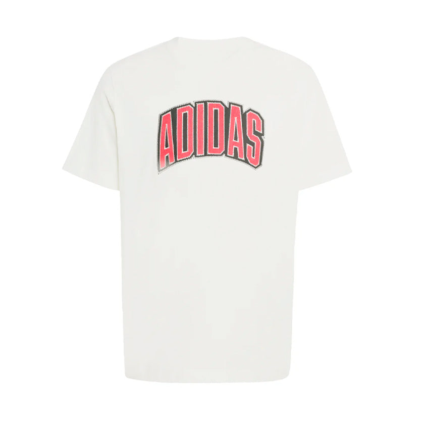 Playera Blanca Estampado Rojo Adidas M Stad Colleg Kb4928 Hombre 