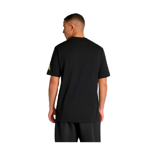 Playera Negra Dorado Adidas Logo Mundial Kb3704 Hombre
