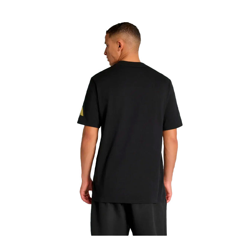 Playera Negra Dorado Adidas Logo Mundial Kb3704 Hombre