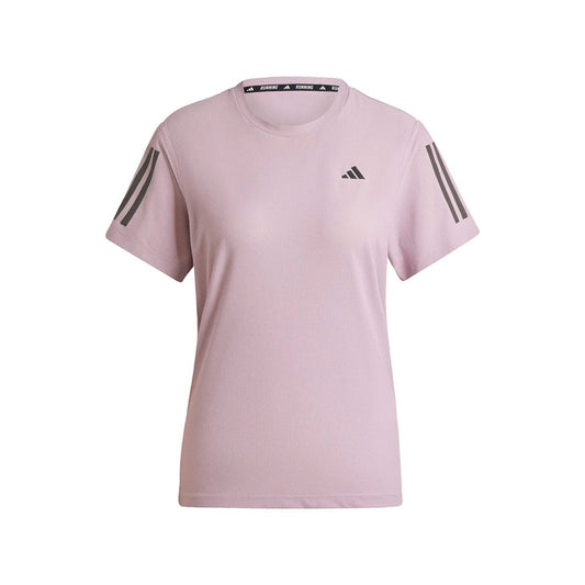 Playera Adidas OTR B IN1595 para mujer de color rosa/lila de uso para correr y entrenar