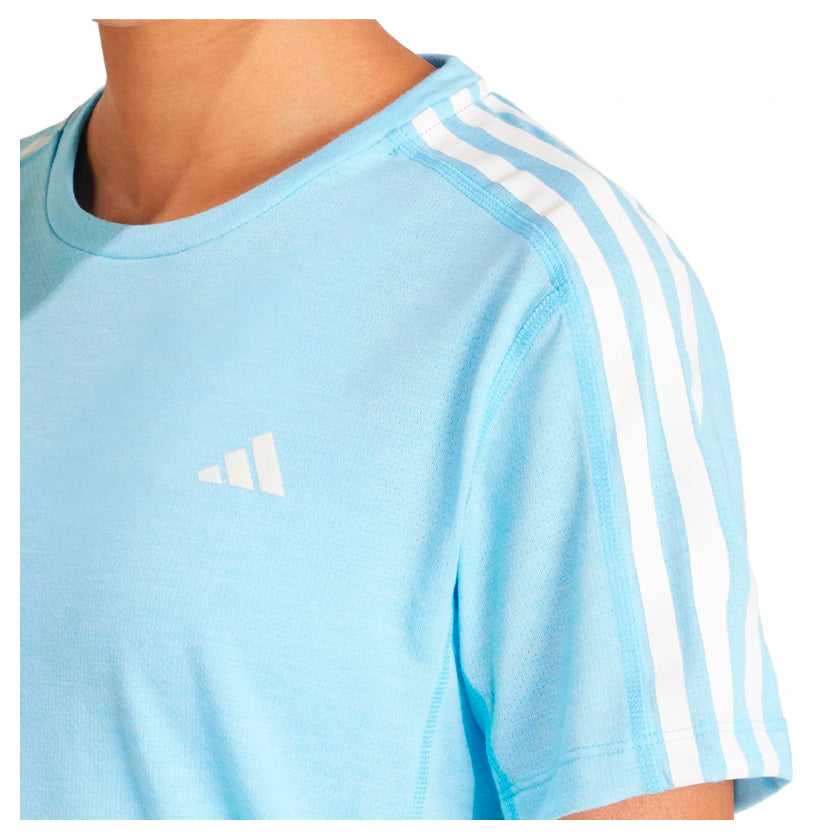 Playera Adidas OTR E 3S Tee IK5020 para mujer de color azul de uso para entrenamiento