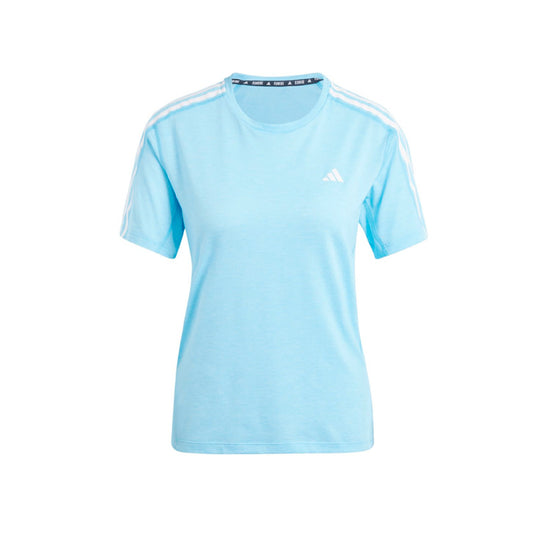 Playera Adidas OTR E 3S Tee IK5020 para mujer de color azul de uso para entrenamiento