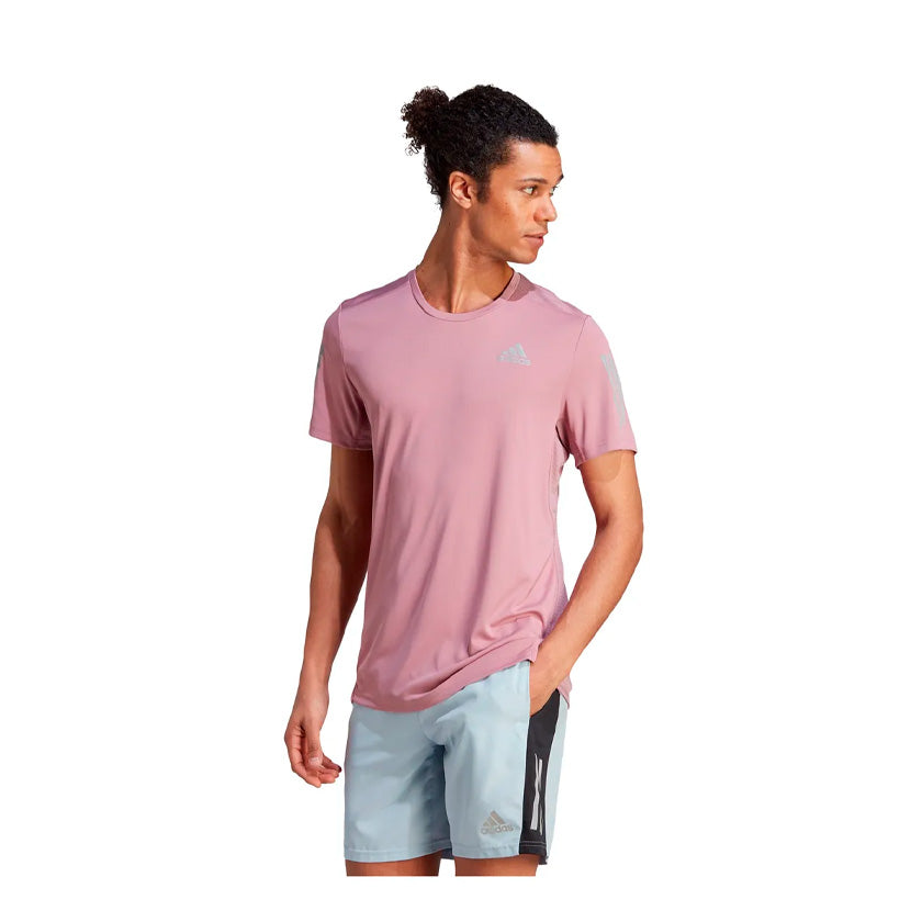 Playera Adidas Own The Run Tee IM2530 para hombre de color rosa de uso para entrenamiento