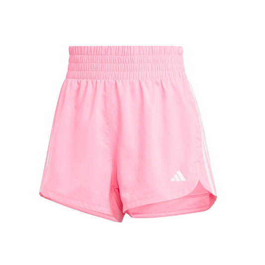 Short Adidas Pacer Wvn High IT7761 para mujer de color rosa de uso para entrenamiento