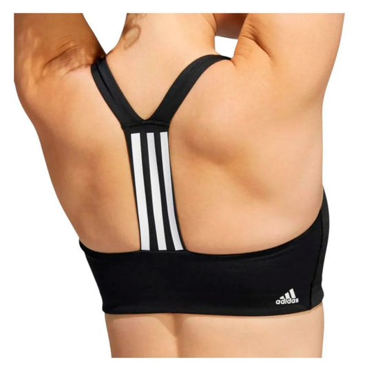 Top Adidas PWI MS HE9063 para mujer de color negro con blanco de uso para entrenamiento