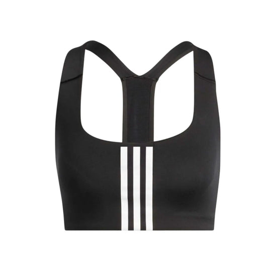 Top Adidas PWI MS HE9063 para mujer de color negro con blanco de uso para entrenamiento