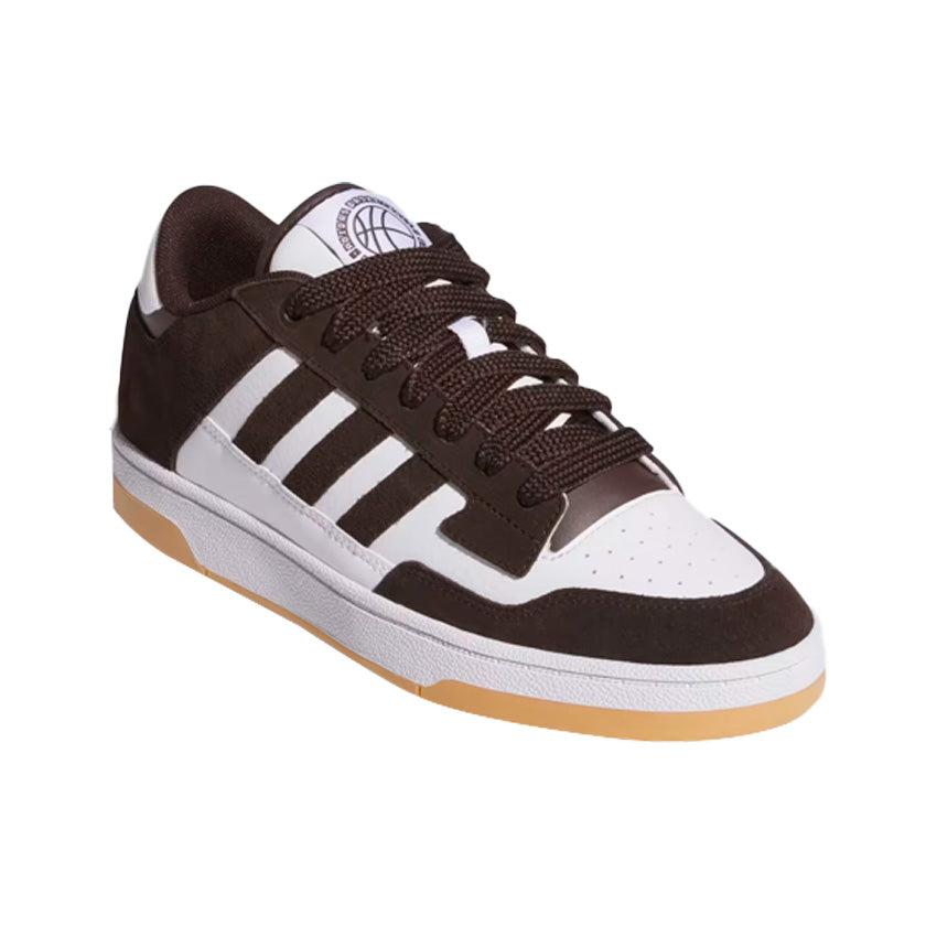 Tenis Adidas Rapid Court Low JS2209 para hombre de color blanco con café de uso casual