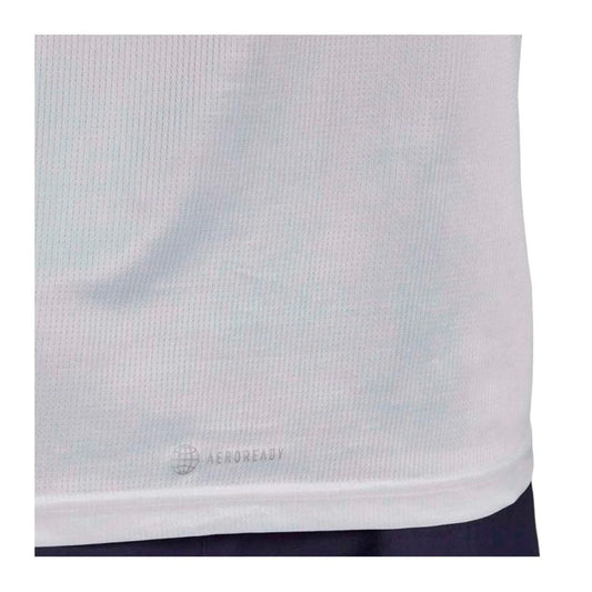Playera Adidas RU Event Tee HB7141 para hombre de color blanco de uso para entrenamiento