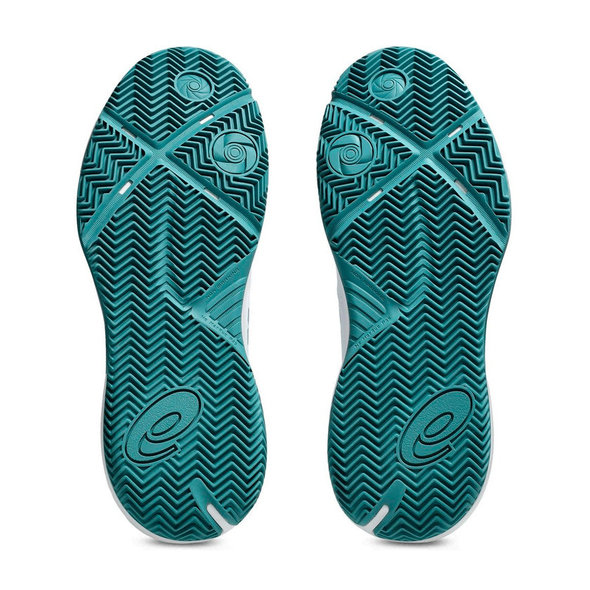 Tenis Asics GEL-Challenger 15 Padel 1041A511.101 para hombre de color blanco con turquesa de uso para pádel
