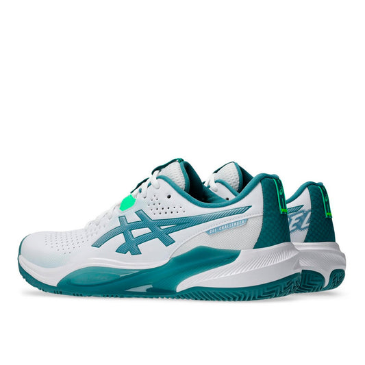 Tenis Asics GEL-Challenger 15 Padel 1041A511.101 para hombre de color blanco con turquesa de uso para pádel