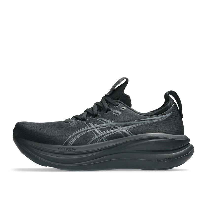 Tenis Asics GEL-Nimbus 28 1011C127.001 para hombre de color negro de uso para correr