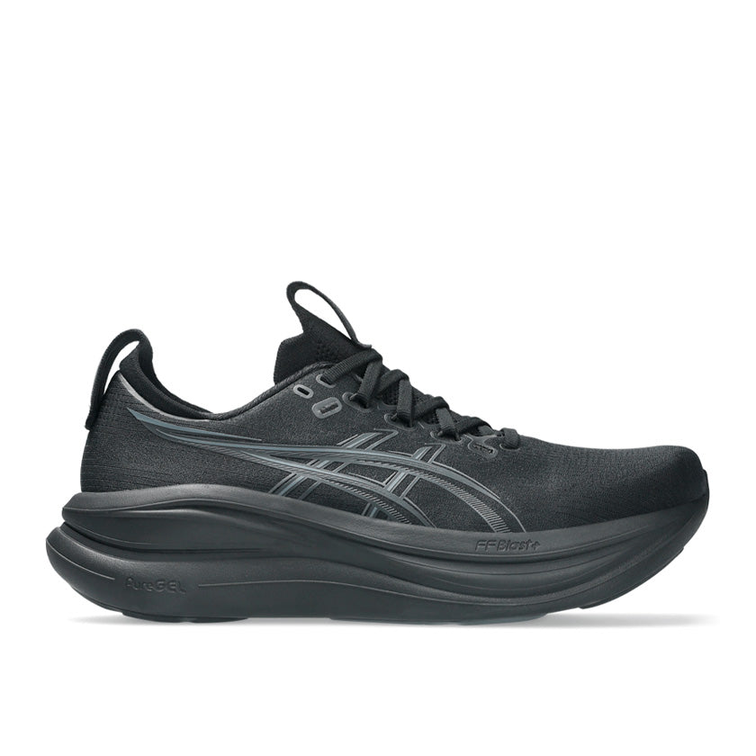 Tenis Asics GEL-Nimbus 28 1011C127.001 para hombre de color negro de uso para correr