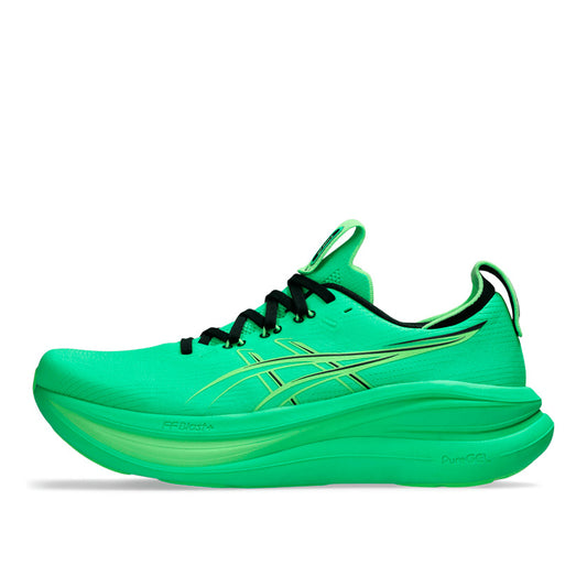 Tenis Asics GEL-Nimbus 28 1011C127.300 para hombre de color verde neón de uso para correr