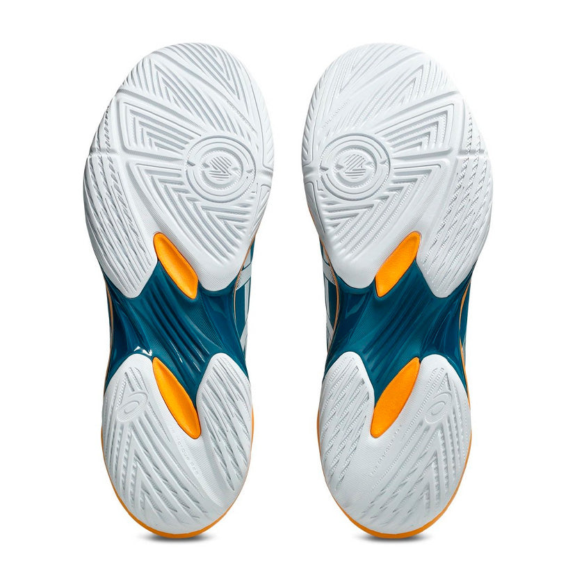 Tenis Asics GEL-Rocket 12 1071A116.402 para hombre de color azul con amarillo de uso para pádel