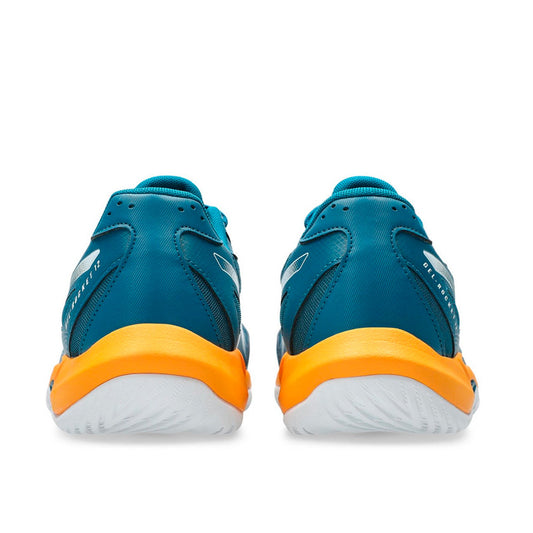 Tenis Asics GEL-Rocket 12 1071A116.402 para hombre de color azul con amarillo de uso para pádel
