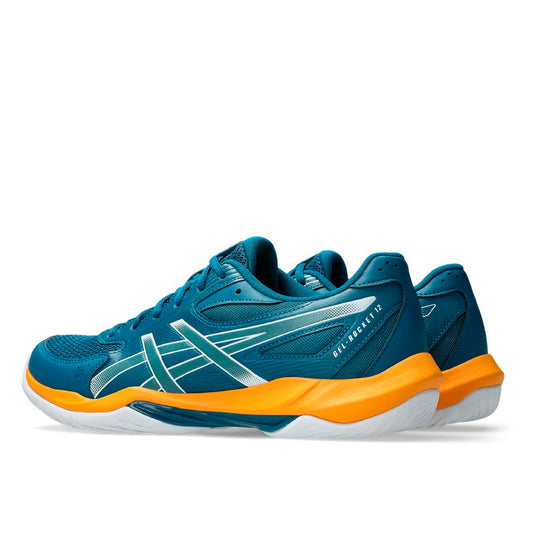 Tenis Asics GEL-Rocket 12 1071A116.402 para hombre de color azul con amarillo de uso para pádel