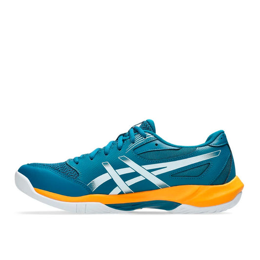 Tenis Asics GEL-Rocket 12 1071A116.402 para hombre de color azul con amarillo de uso para pádel