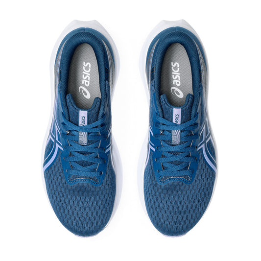 Tenis Asics Patriot 14 1012B836.403 para mujer running color azul con morado