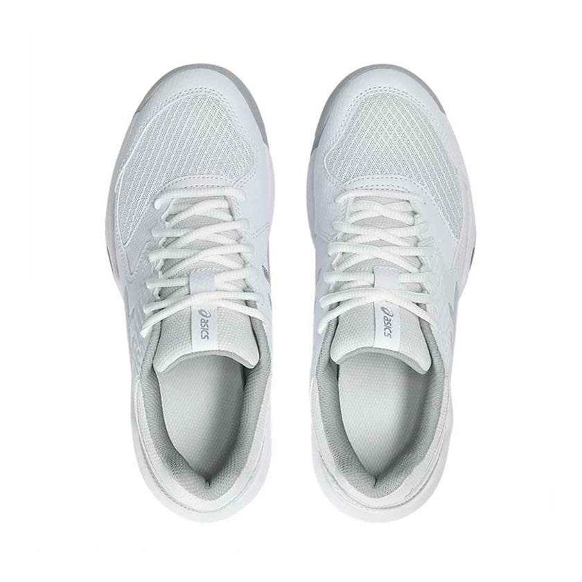 Tenis Asics GEL-Dedicate 8 1042A237.101 para mujer de color blanco con plata de uso para tenis