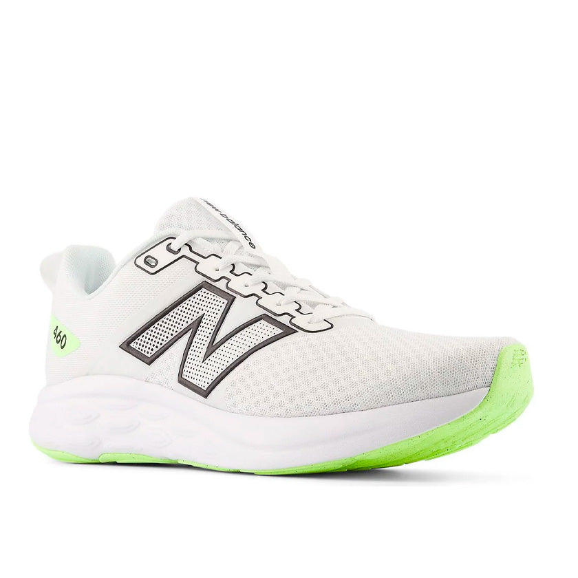 Tenis New Balance 460 M4604N0 en color blanco con logo en verde para hombre están diseñados para correr running