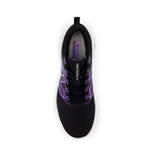 Tenis New Balance 460 W460946 en color negro con logo en morado para mujer están diseñados para correr