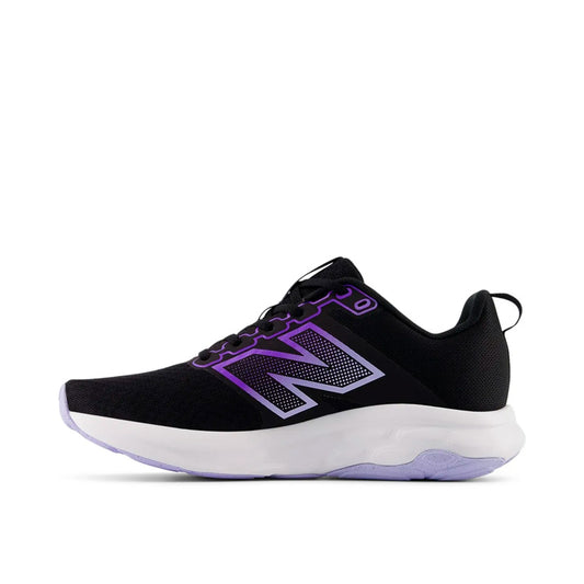 Tenis New Balance 460 W460946 en color negro con logo en morado para mujer están diseñados para correr