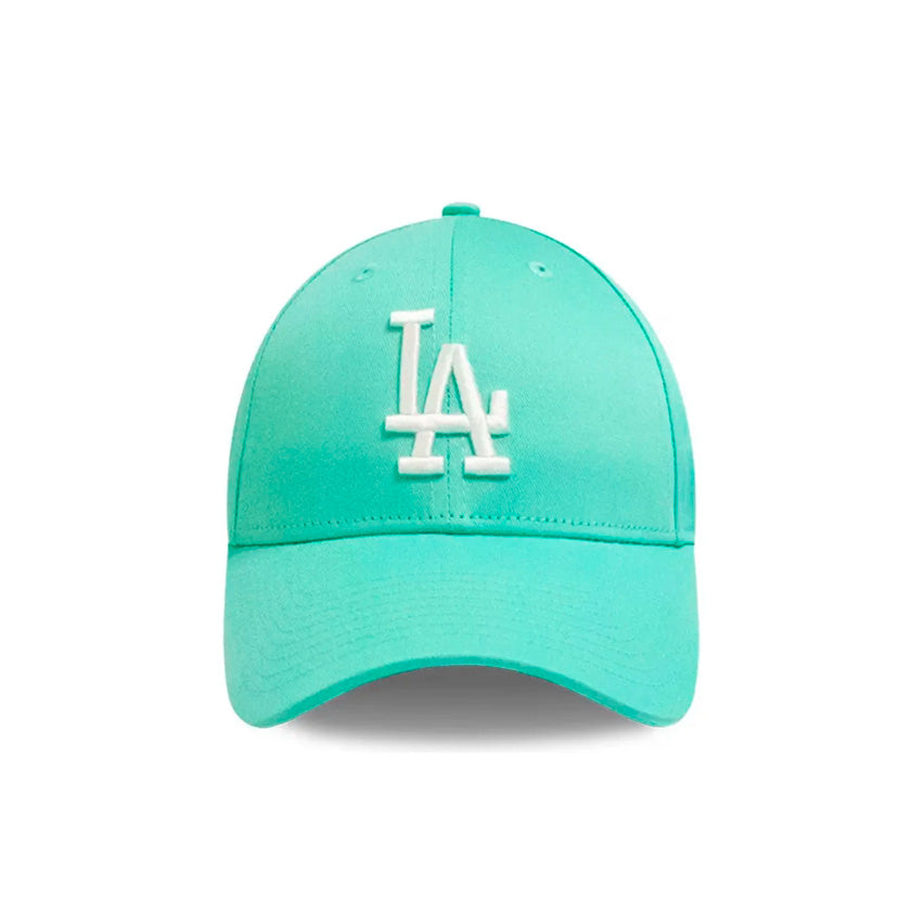 Gorra New Era 940 NB Mass Losdod 12889397 unisex de color aqua con logo LA de uso casual