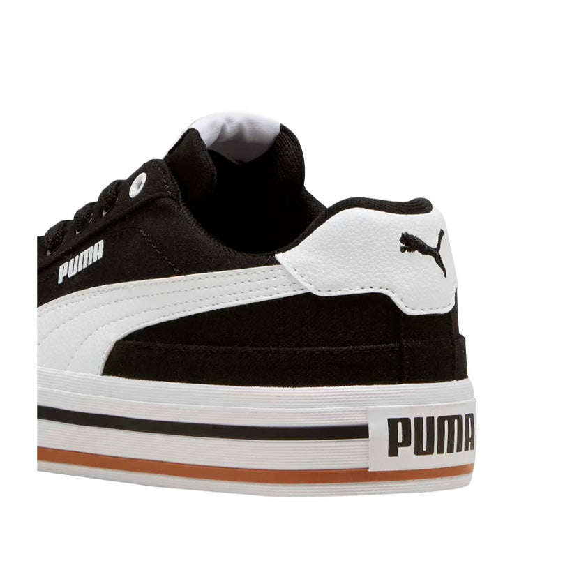  tenis Puma Court Classic Vulc FS JR 396558 03 en color negro con blanco para joven/mujer están diseñados para uso casual, 
