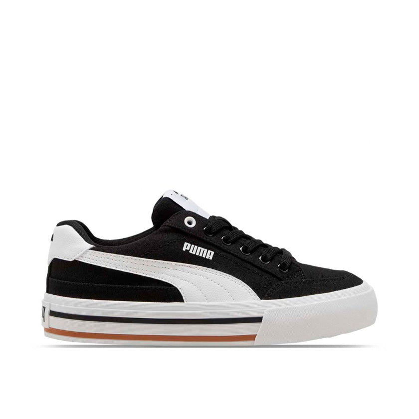  tenis Puma Court Classic Vulc FS JR 396558 03 en color negro con blanco para joven/mujer están diseñados para uso casual, 