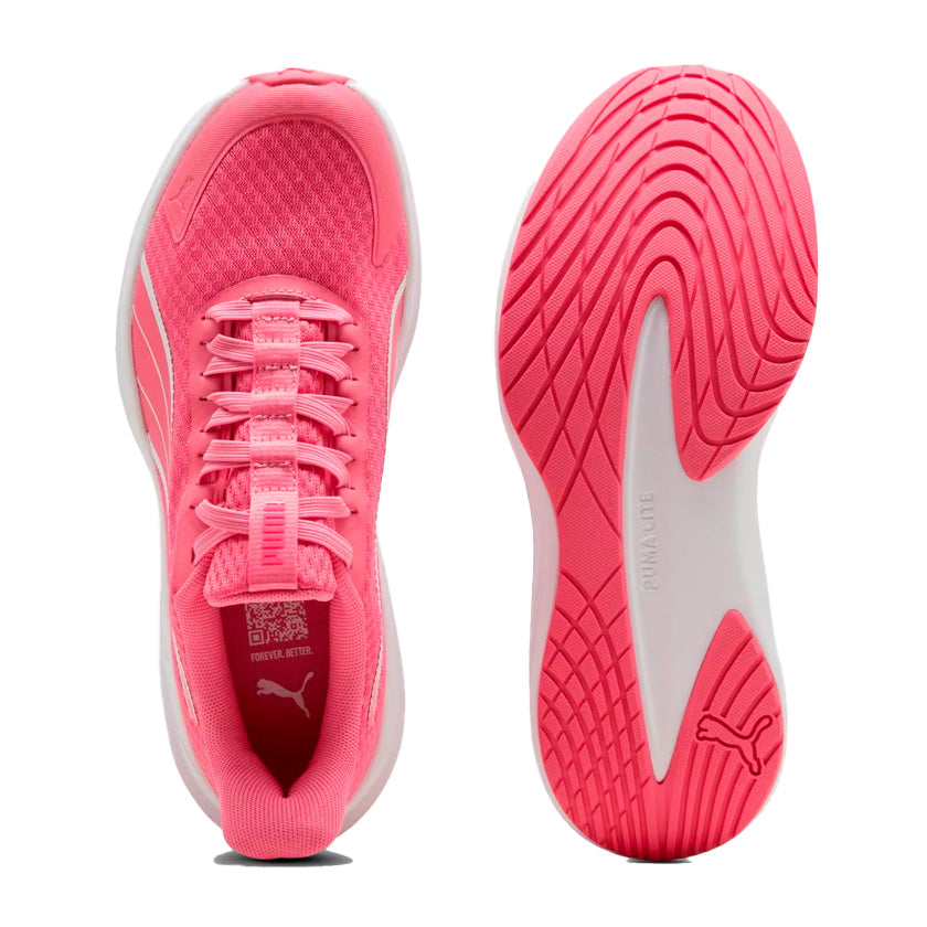 Tenis Puma Dasher Lite Sliptech Jr 313325 04 para mujer running color rosa con blanco