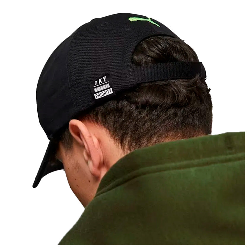 Gorra Puma Hometown Heroes Jpop BB Cap 024884 01 unisex de color negro con diseño pixel de uso casual