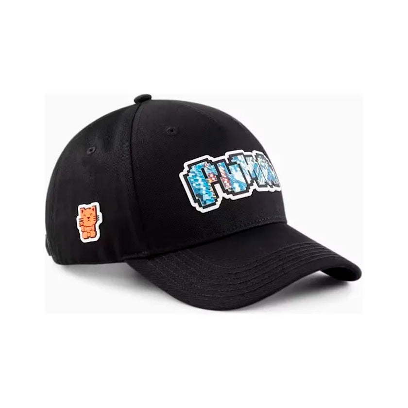 Gorra Puma Hometown Heroes Jpop BB Cap 024884 01 unisex de color negro con diseño pixel de uso casual