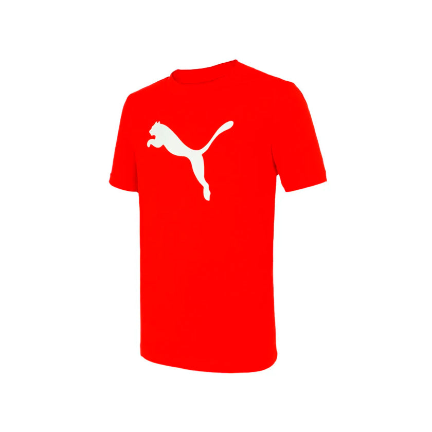 Playera Roja Casual Puma Ess Cat Logo Tee B 684907 11  para Niño