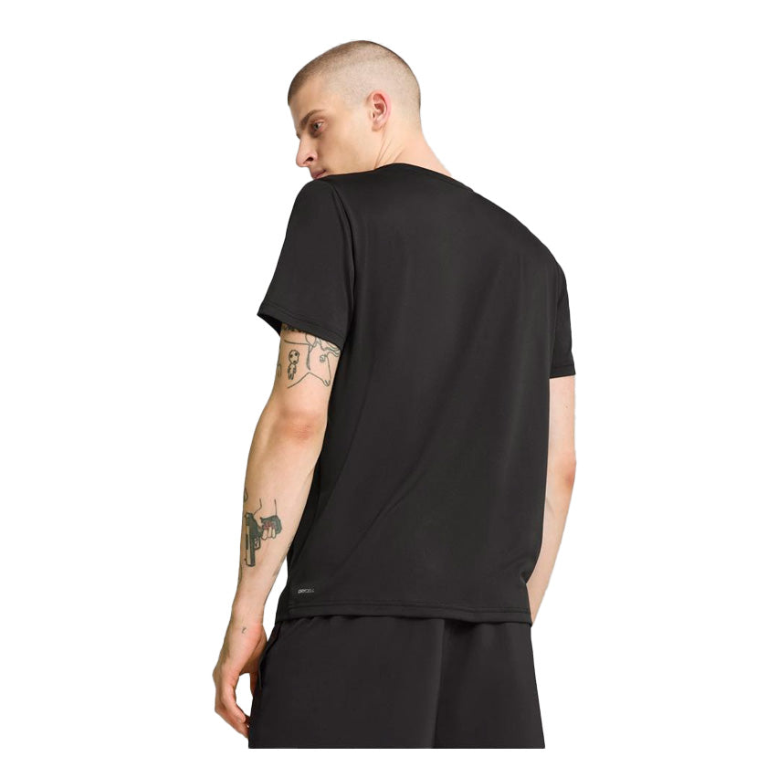 Playera Puma Essentials Solid Cat Tee 525908 01 para hombre casual/entrenamiento color negro