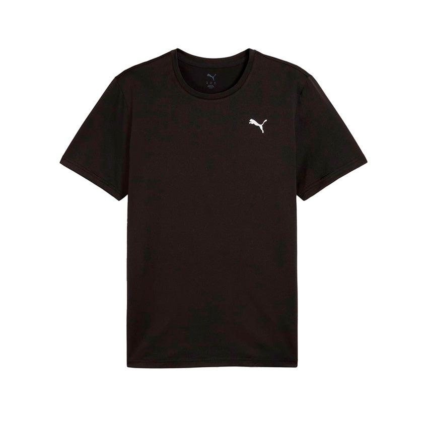 Playera Puma Essentials Solid Cat Tee 525908 01 para hombre casual/entrenamiento color negro