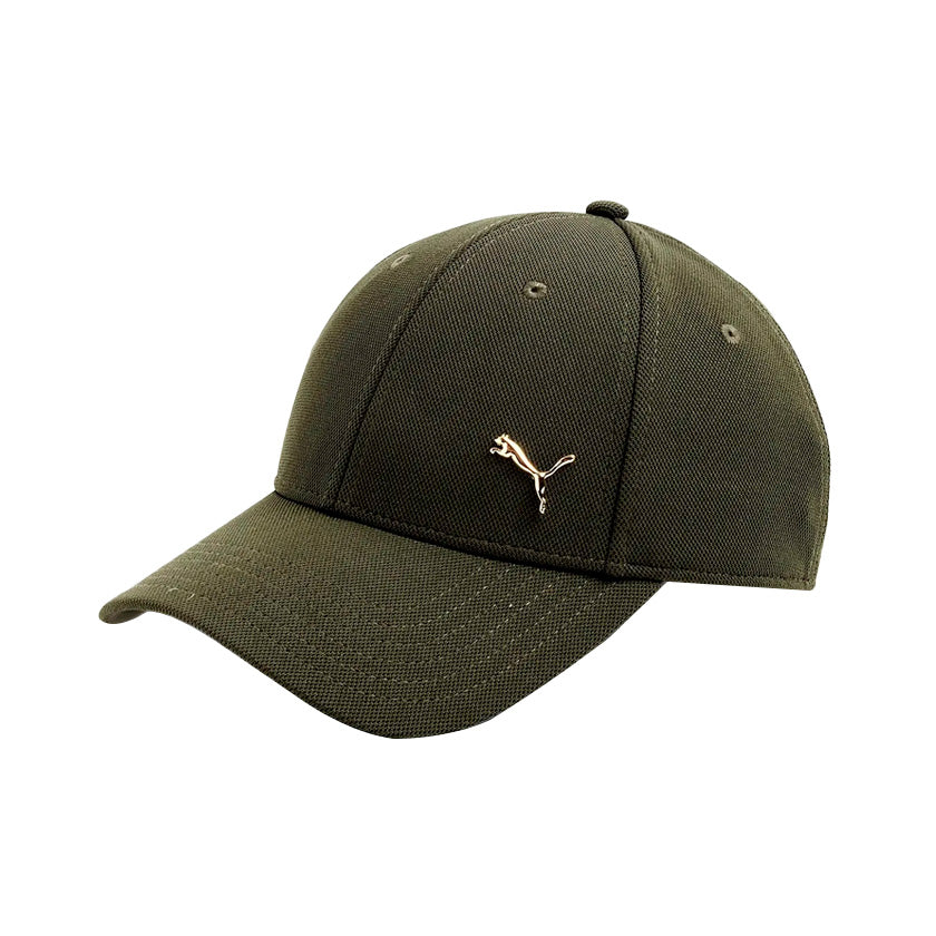 Gorra Puma Gold Metal Cat Cap 024158 06 unisex de color verde olivo de uso casual