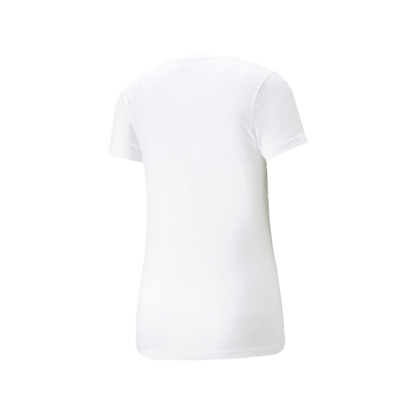 Playera Puma Graphics Houndstooth Tee 674454 02 de color blanco de uso casual