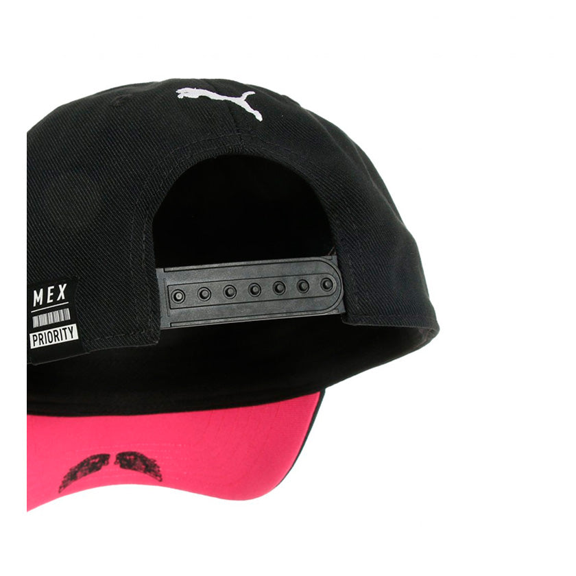 Gorra Puma Hometown Heroes Mexico BB Cap 025328 01 unisex de color negro con rosa de uso casual
