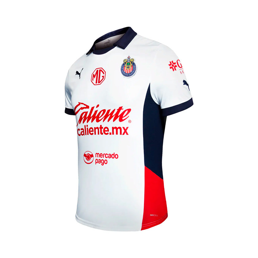 Jersey Puma Chivas Visita 24/25 763697 01 para hombre de color blanco de uso casual/deportivo