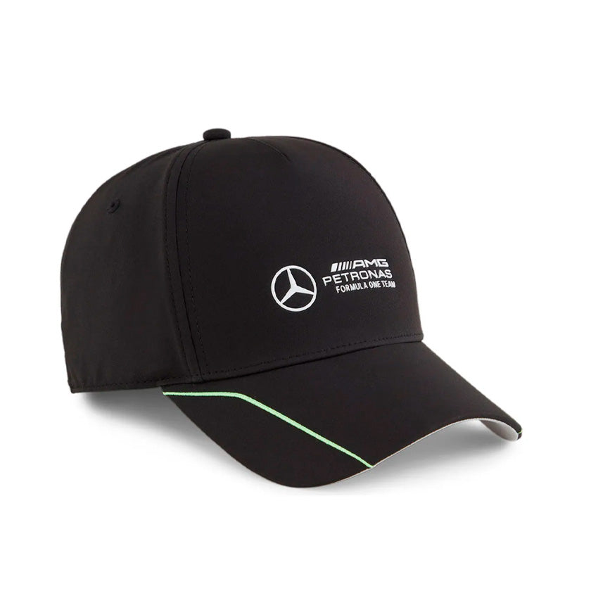 Gorra Puma MAPF1 BB Cap 025693 01 unisex de color negro con cierre verde de uso casual del equipo Mercedes-AMG Petronas Formula 1