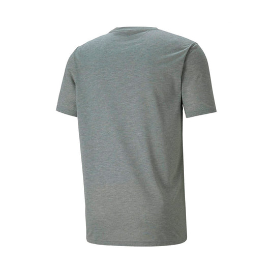 Playera Puma Performance Heather Tee 520316 03 para hombre de color gris de uso para entrenamiento