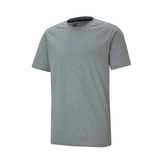 Playera Puma Performance Heather Tee 520316 03 para hombre de color gris de uso para entrenamiento