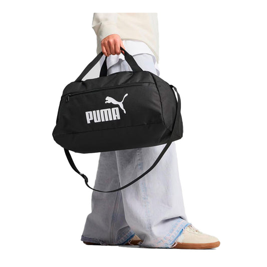 Maleta Puma Phase Small Bag 091167 01 de color negro de uso para entrenamiento o casual