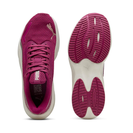 Tenis Puma Pounce Lite 310778 26 para mujer running color morado con rosa