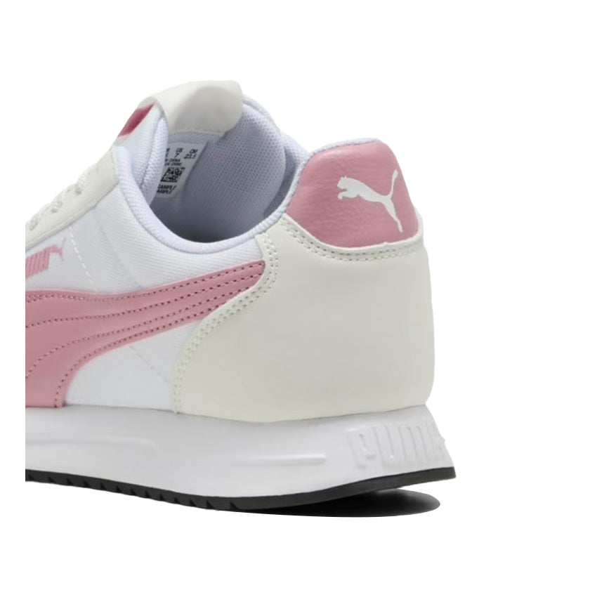 Tenis Puma R78 Lightwind 400267 22 para mujer casual color blanco con rosa