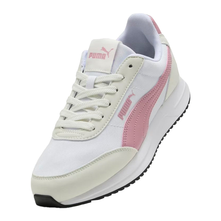 Tenis Puma R78 Lightwind 400267 22 para mujer casual color blanco con rosa