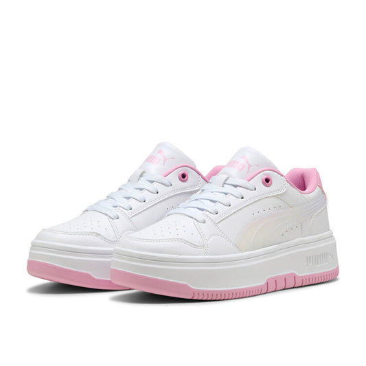 Tenis Puma Rebound Femme Holo 2.0 Jr 405618 01 para mujer casual color blanco con rosa