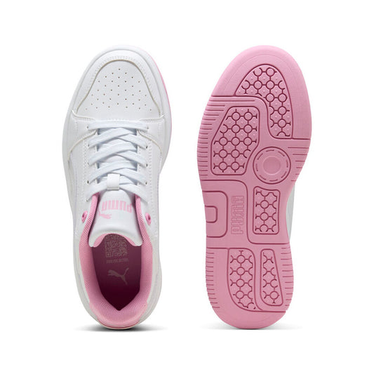 Tenis Puma Rebound Femme Holo 2.0 Jr 405618 01 para mujer casual color blanco con rosa