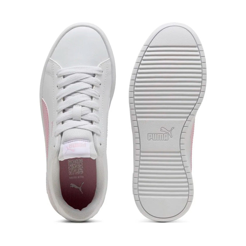 Tenis Puma Rickie Classic 394251 28 para mujer casual color blanco con rosa
