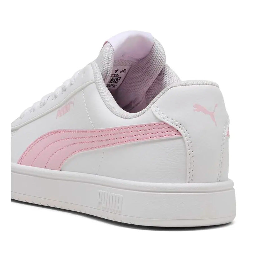 Tenis Puma Rickie Classic 394251 28 para mujer casual color blanco con rosa
